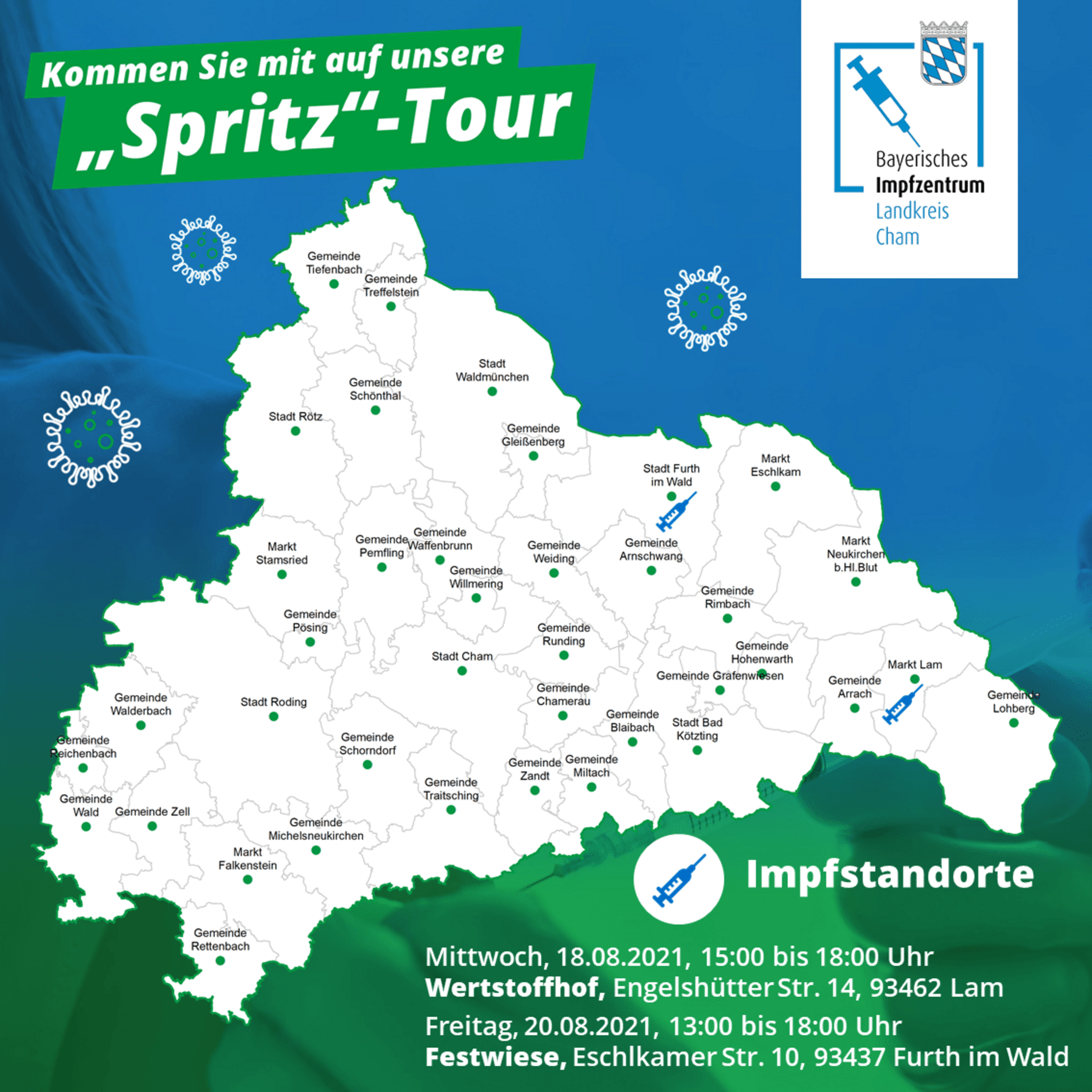 Weitere Stationen der „Spritz“Tour und FamilienImpftag im Landkreis