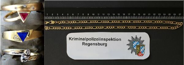 © Polizei Regensburg / Goldschmuck, der in Regensburg von Obdachlosem verkauft wurde