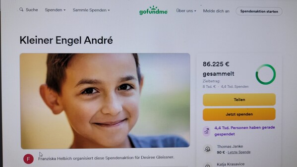 &copy; screenshot charivari Plattform "gofundme"