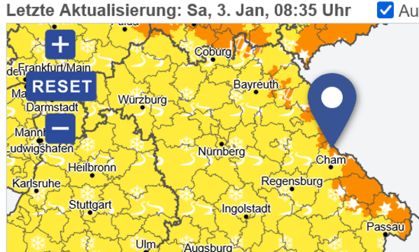 &copy; Screenshot DWD